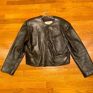LNR LA NOVELLE RENAISSANCE - WOMENS BLACK LEATHER JACKET - EXC